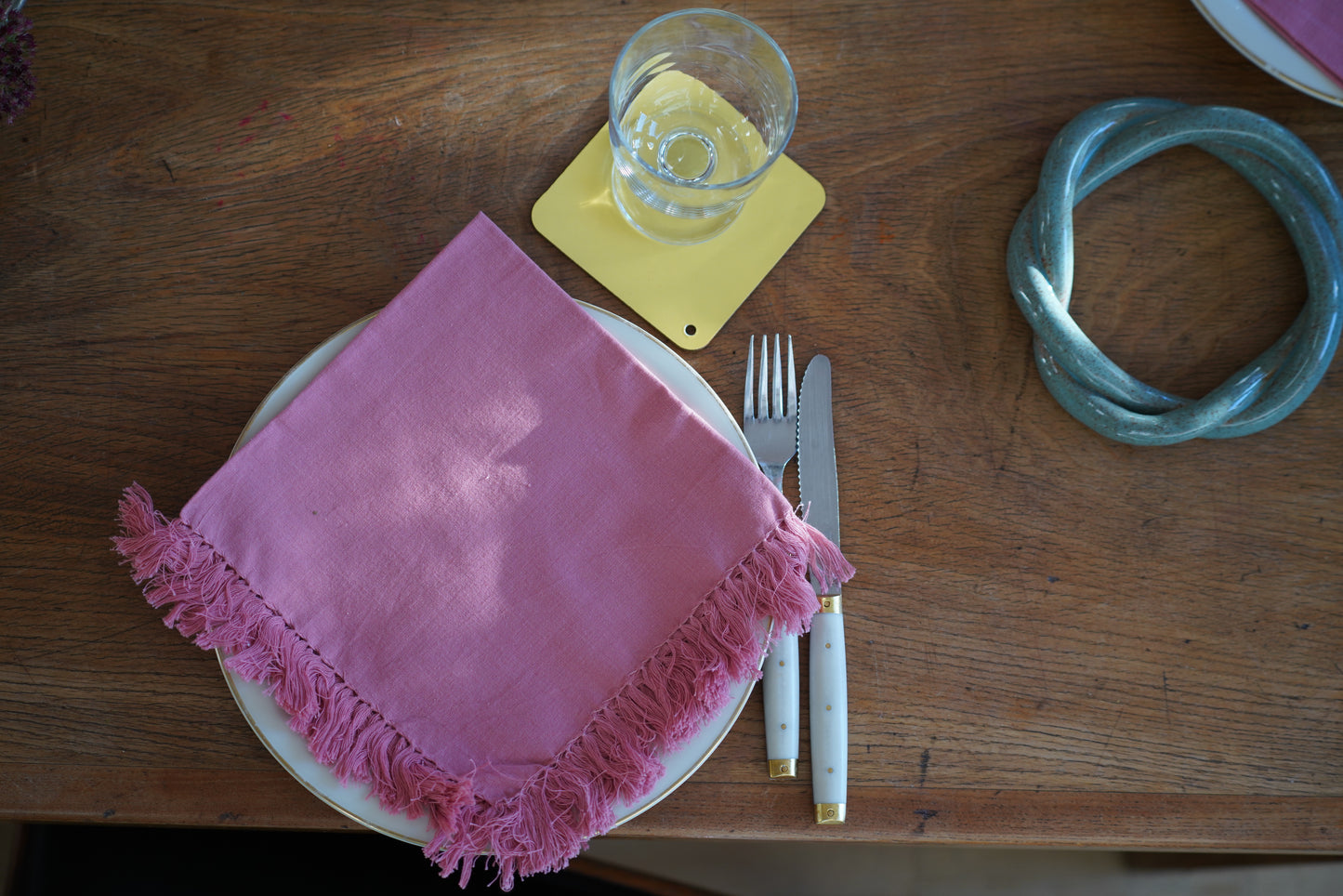 Fringe cloth napkin, colour options